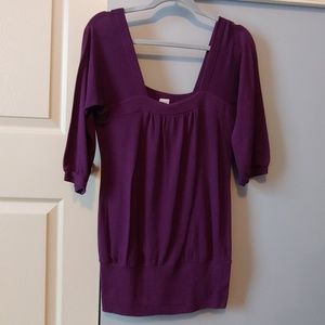 Purple Square Neck